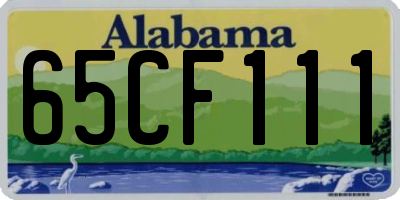 AL license plate 65CF111