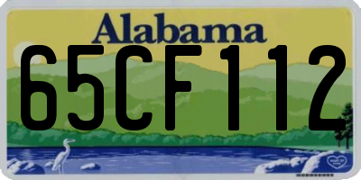 AL license plate 65CF112