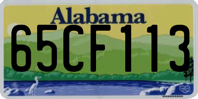 AL license plate 65CF113