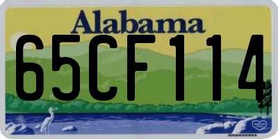 AL license plate 65CF114