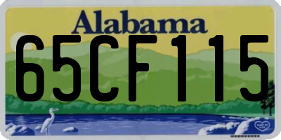 AL license plate 65CF115