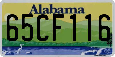 AL license plate 65CF116