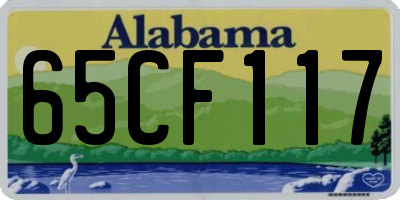 AL license plate 65CF117