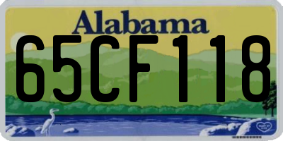 AL license plate 65CF118