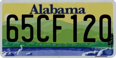 AL license plate 65CF120