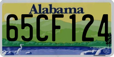 AL license plate 65CF124