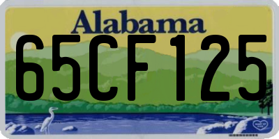 AL license plate 65CF125