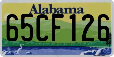 AL license plate 65CF126