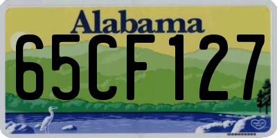 AL license plate 65CF127