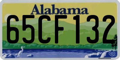 AL license plate 65CF132