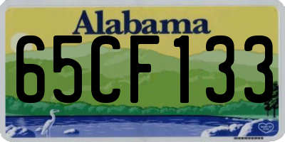 AL license plate 65CF133