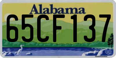 AL license plate 65CF137