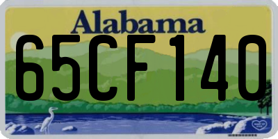 AL license plate 65CF140