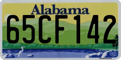 AL license plate 65CF142