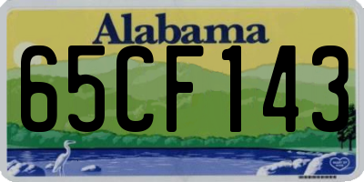 AL license plate 65CF143