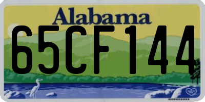 AL license plate 65CF144