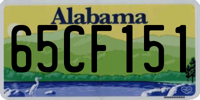 AL license plate 65CF151