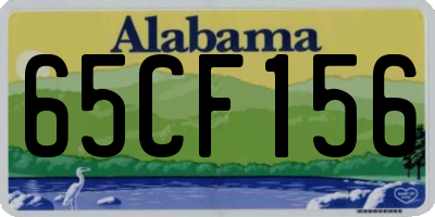 AL license plate 65CF156
