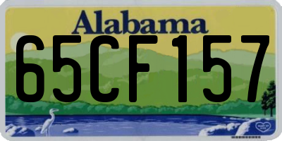 AL license plate 65CF157