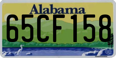 AL license plate 65CF158