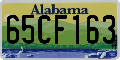 AL license plate 65CF163