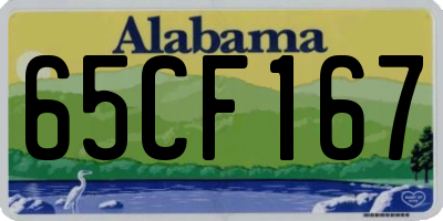 AL license plate 65CF167