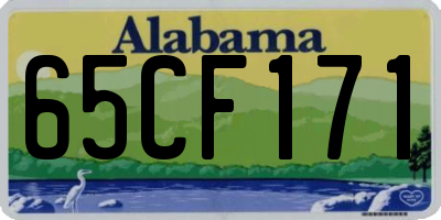 AL license plate 65CF171