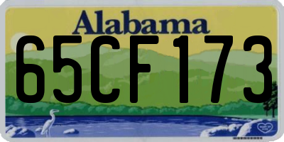 AL license plate 65CF173