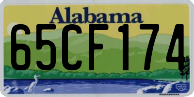 AL license plate 65CF174
