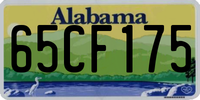 AL license plate 65CF175