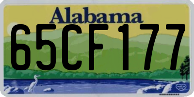 AL license plate 65CF177