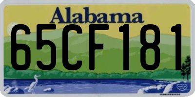 AL license plate 65CF181