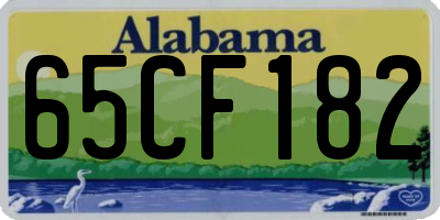 AL license plate 65CF182