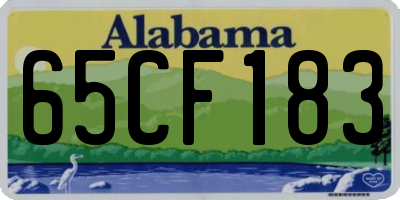 AL license plate 65CF183