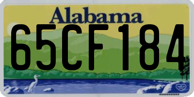 AL license plate 65CF184