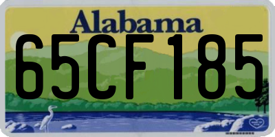 AL license plate 65CF185