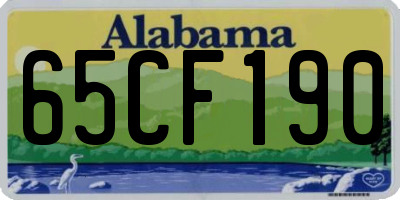 AL license plate 65CF190