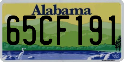 AL license plate 65CF191