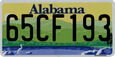 AL license plate 65CF193