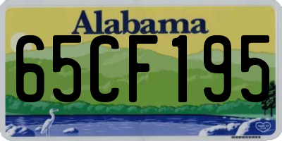 AL license plate 65CF195