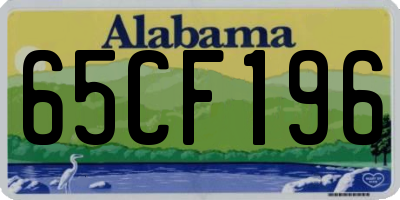 AL license plate 65CF196