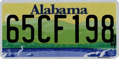 AL license plate 65CF198