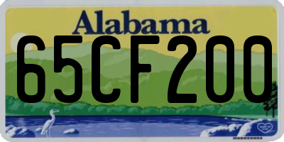 AL license plate 65CF200