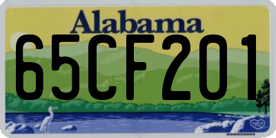 AL license plate 65CF201