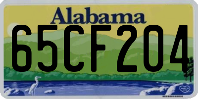 AL license plate 65CF204