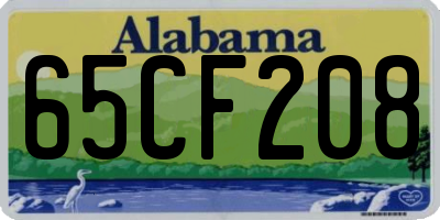 AL license plate 65CF208