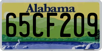 AL license plate 65CF209