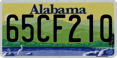 AL license plate 65CF210
