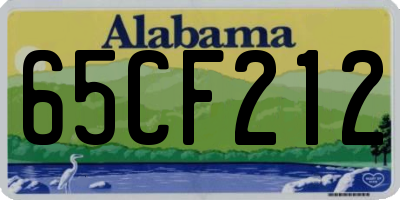 AL license plate 65CF212
