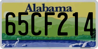 AL license plate 65CF214